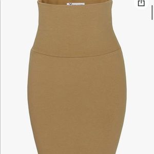 Sexy tan pencil cotton skirt